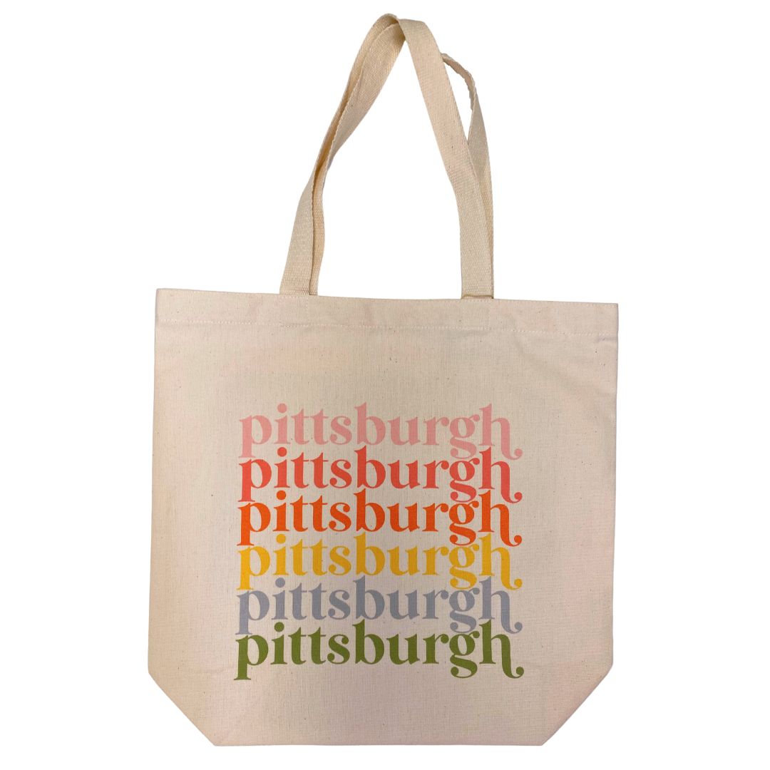 Muted Rainbow Pittsburgh Tote Bag