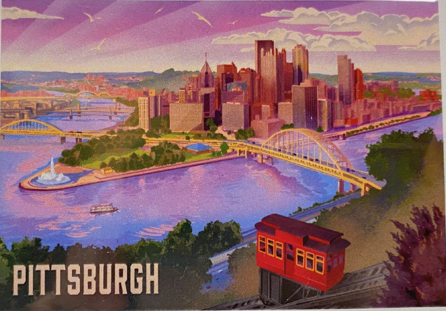 Duquesne Incline Lithograph Magnet