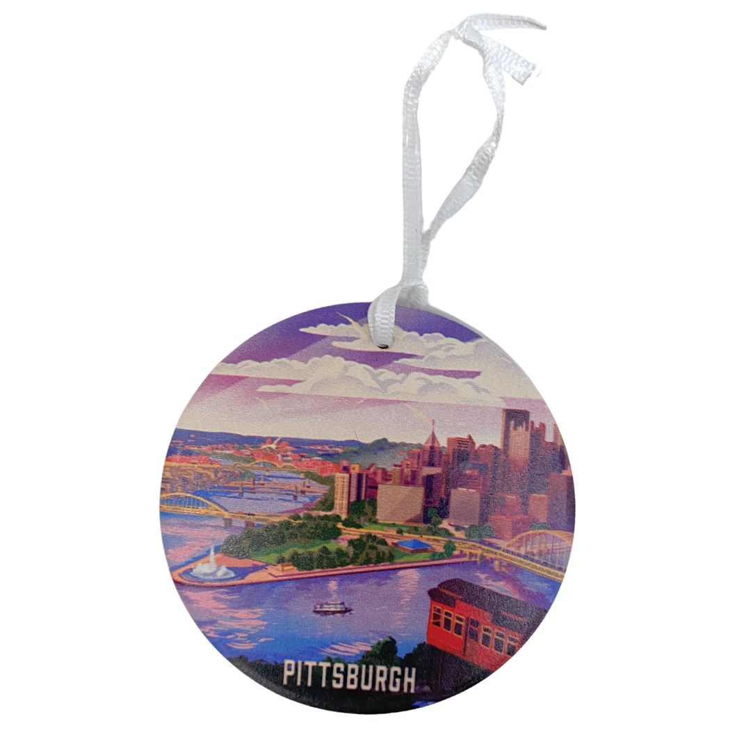Duquesne Incline Lithograph Ornament
