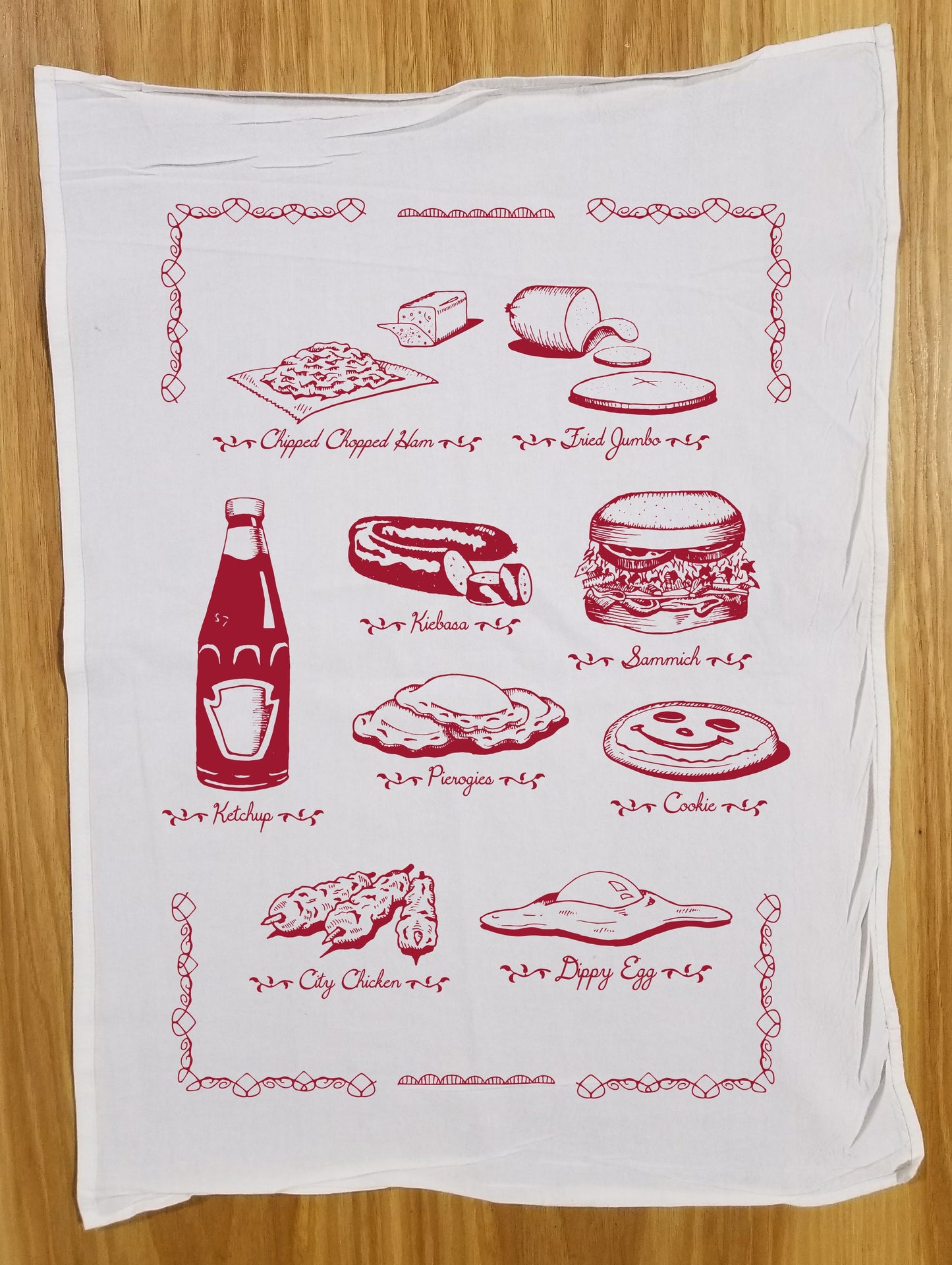 Pittsburgh Food Tea Towel