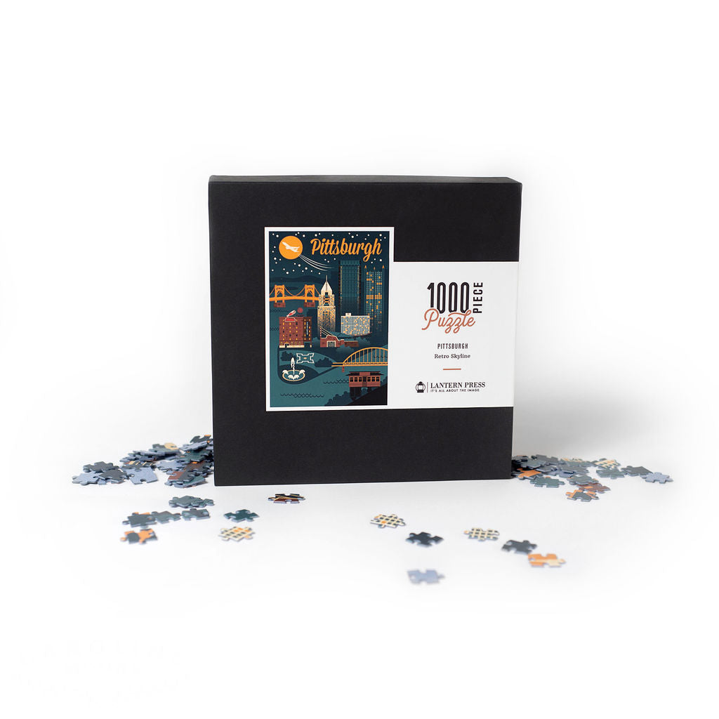 Pittsburgh Retro Skyline Puzzle