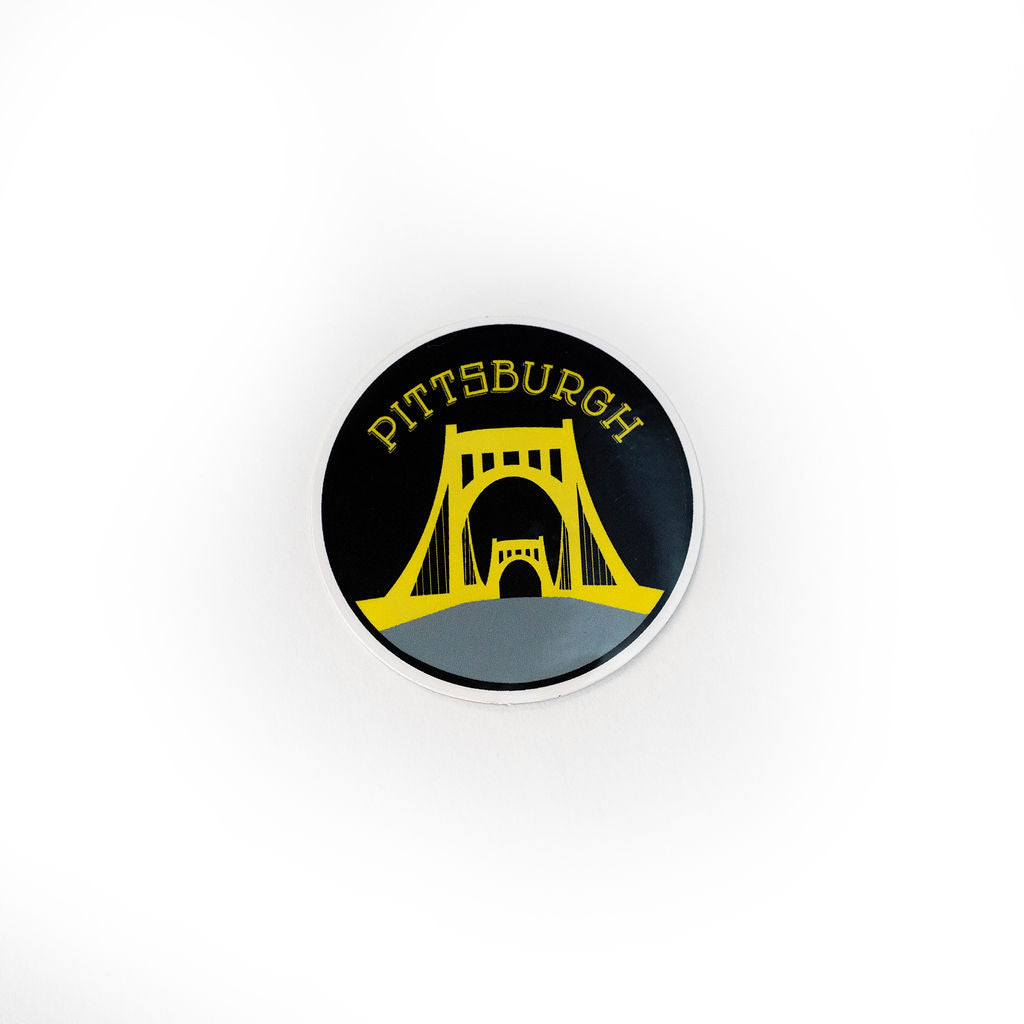 Black & Gold Pittsburgh Bridge Sticker