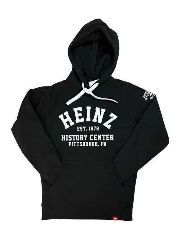 History Center Black Felt Stitch Hoodie