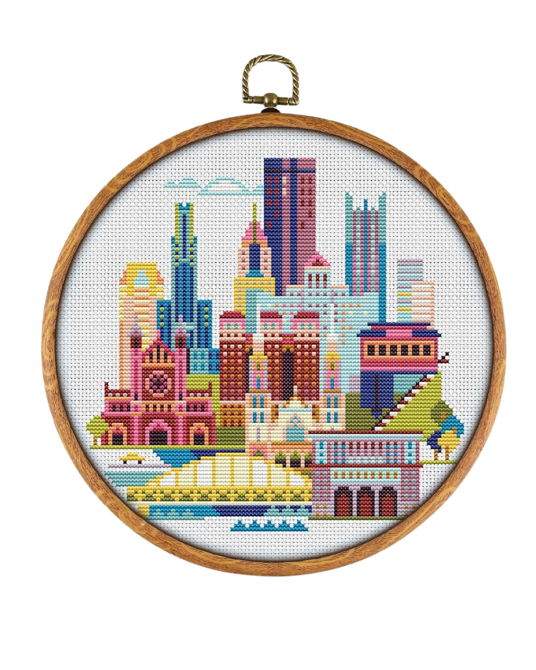 Cross Stitch Kit, Pittsburgh Skyline