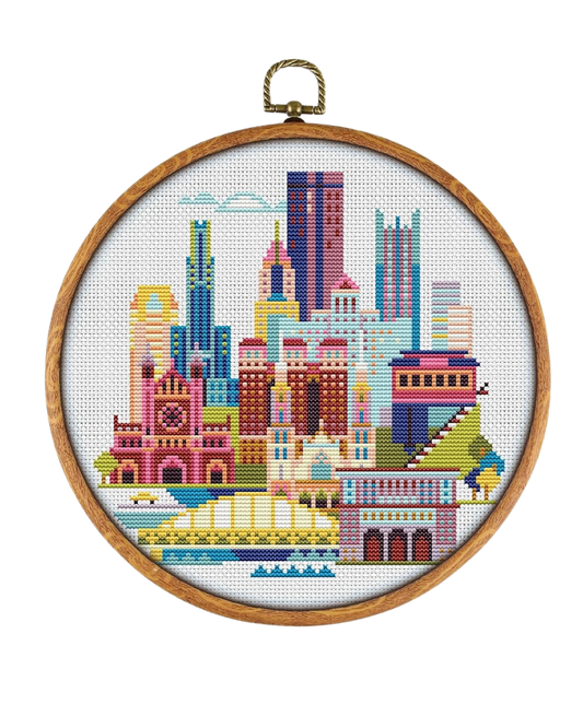 Cross Stitch Kit, Pittsburgh Skyline