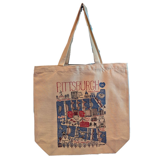 Illustrated Pittsburgh Tote Bag