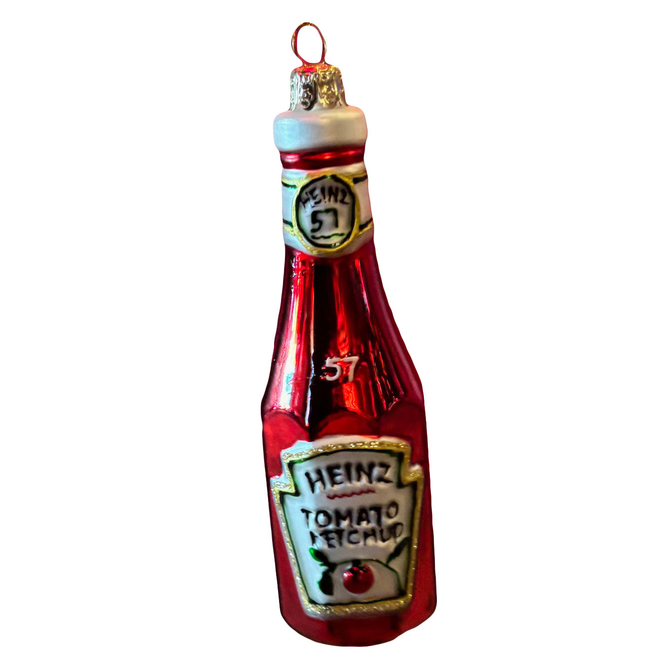 Heinz Ketchup Bottle Glass Ornament