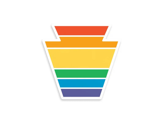 Pittsburgh Rainbow Keystone Sticker