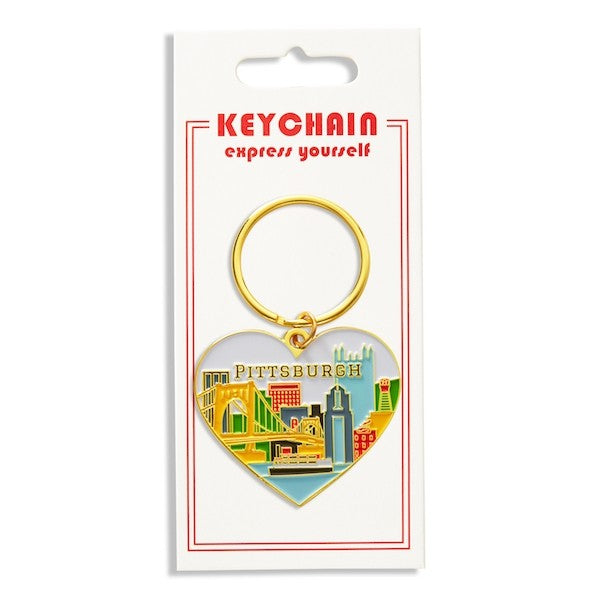 Pittsburgh Heart Keychain