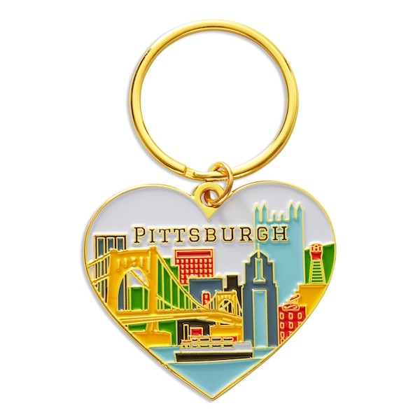 Pittsburgh Heart Keychain