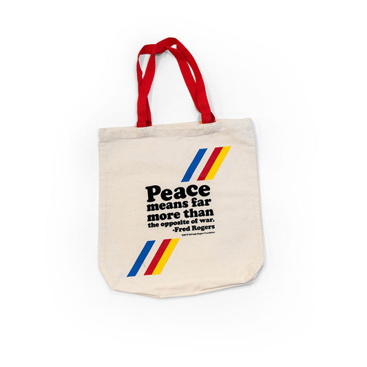 Mister Rogers "Peace" Tote Bag