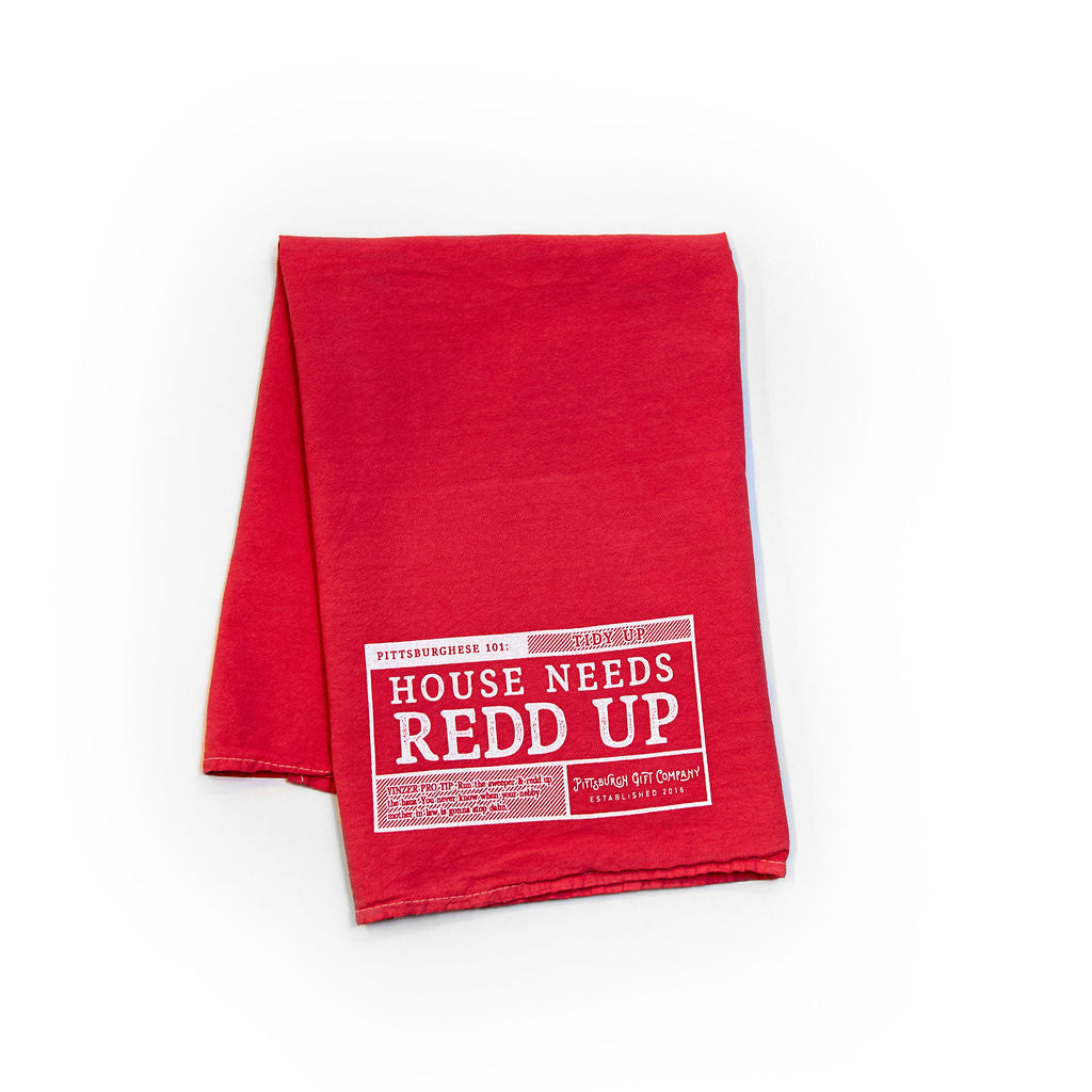 "Redd Up" Tea Towel