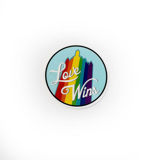 "Love Wins" Rainbow Sticker