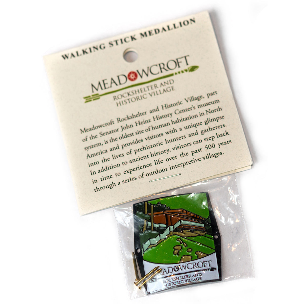 Meadowcroft Rockshelter Walking Stick Medallion Shop At The Heinz meadowcroft-rockshelter-walking-stick-medallion-shop-at-the-heinz