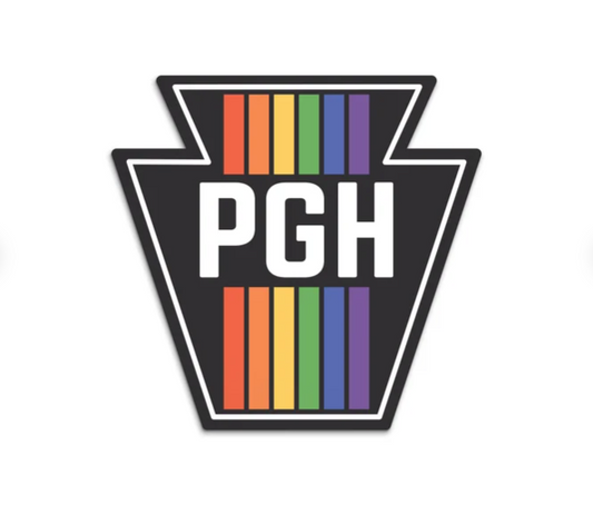 Pittsburgh Rainbow Keystone Sticker