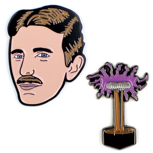 Nikola Tesla Pin Set